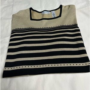 Alfred Dunner Sweater with Black Crystals